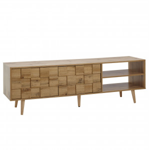 TESSERA modern TV-szekrény mintázott frontokkal - 160cm - tölgy