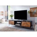 VARENO modern TV-szekrény - 163cm - tölgy/fekete