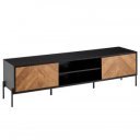 VARENO modern TV-szekrény - 163cm - tölgy/fekete
