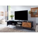 VARENO modern TV-szekrény - 163cm - tölgy/fekete