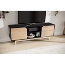 VELINO modern TV-szekrény - 150cm - tölgy/fekete