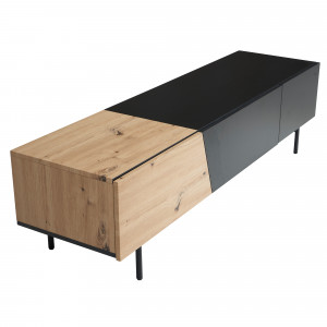 VARIO modern TV-szekrény - 150cm - tölgy/fekete