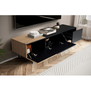 VARIO modern TV-szekrény - 150cm - tölgy/fekete