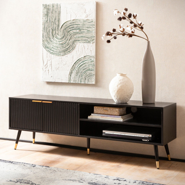 MIRENO modern TV-szekrény - 150cm -  fekete