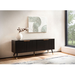 MIRENO - II modern TV-szekrény - 150cm - fekete