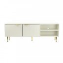 LUMERO modern TV-szekrény - 150cm - fehér/arany