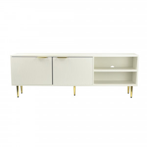 LUMERO modern TV-szekrény - 150cm - fehér/arany
