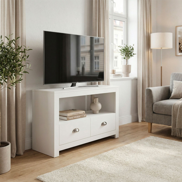 NIVO kompakt TV-szekrény fiókokkal - 85cm -  fehér