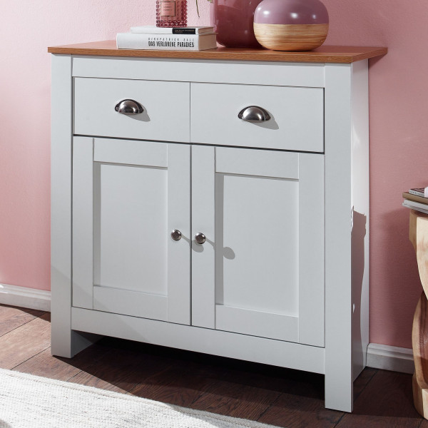 NIVO modern komód 79 cm – fehér / tölgy