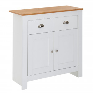 NIVO modern komód 79 cm – fehér / tölgy