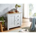 NIVO -II modern komód 79 cm – fehér / tölgy