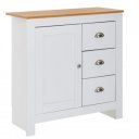 NIVO -II modern komód 79 cm – fehér / tölgy