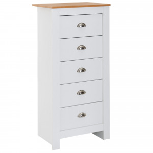 NIVO modern fiókos komód 53 cm – fehér / tölgy