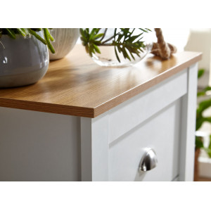 NIVO modern fiókos komód 53 cm – fehér / tölgy
