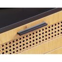 VIENNA- II modern komód rattan hatású fonattal - 80 cm – tölgy/fekete