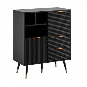 MIRENO modern komód 77 cm – fekete SKYPORT