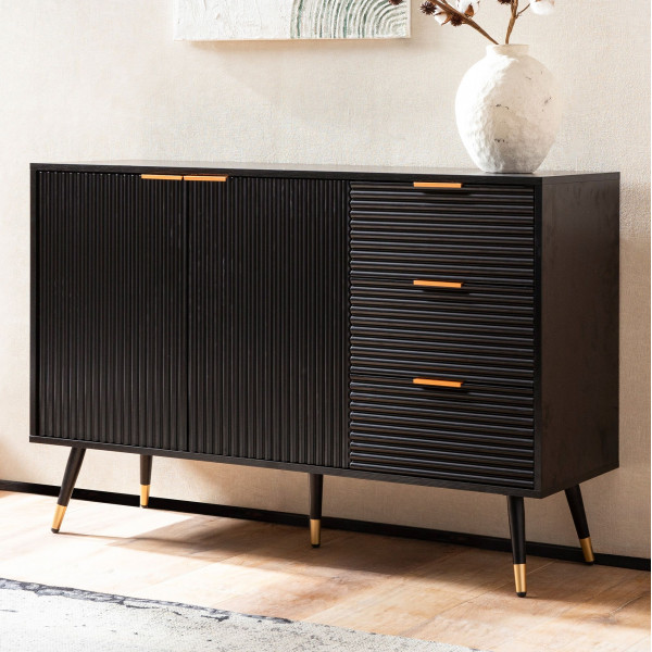 MIRENO modern komód 120 cm – fekete
