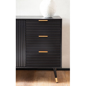 MIRENO modern komód 120 cm – fekete