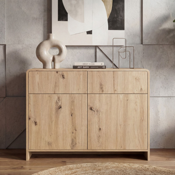 NATURA modern komód 88 cm – tölgy