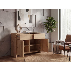NATURA modern komód 88 cm – tölgy