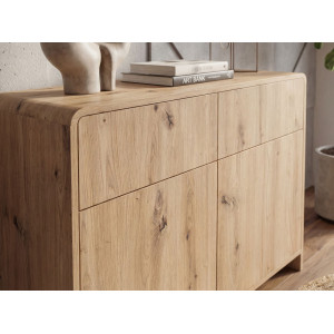 NATURA modern komód 88 cm – tölgy