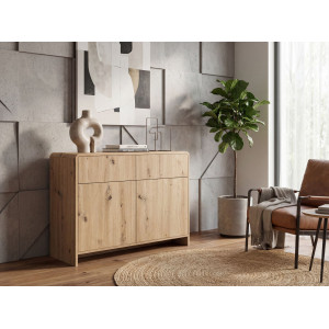 NATURA modern komód 88 cm – tölgy