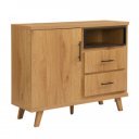 TENDO modern komód 116 cm – tölgy