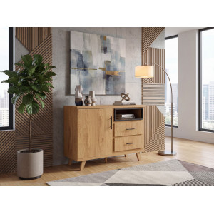 TENDO modern komód 116 cm – tölgy