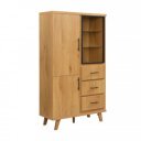 TENDO modern magas szekrény 100 cm – tölgy / fekete