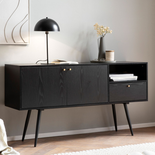 EBONY modern komód 140 cm – fekete