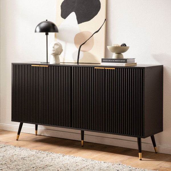 MIRENO - II modern komód 150 cm – fekete