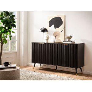 MIRENO - II modern komód 150 cm – fekete