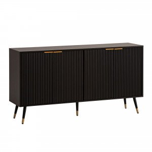 MIRENO - II modern komód 150 cm – fekete SKYPORT
