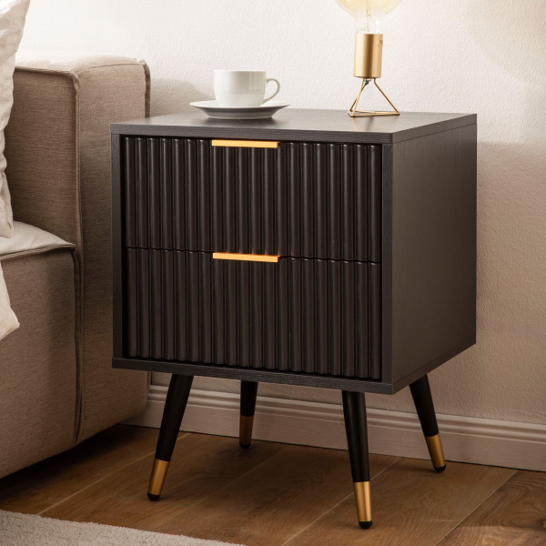 MIRENO modern éjjeliszekrény  - 44 cm – fekete