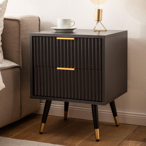 MIRENO modern éjjeliszekrény  - 44 cm – fekete Éjjeliszekrények