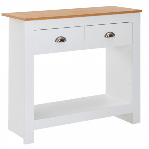 NIVO modern konzolasztal  - 85 cm – fehér / tölgy