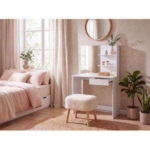 VANITY modern fésülködőasztal tükörrel 75 cm – fehér