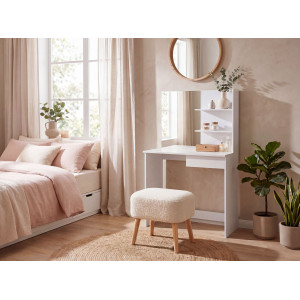 VANITY modern fésülködőasztal tükörrel 75 cm – fehér