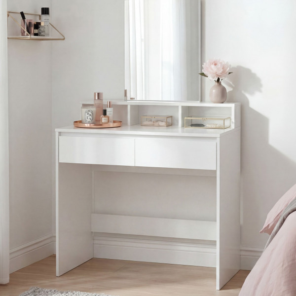 VANITY -II modern fésülködőasztal tükörrel 75 cm – fehér