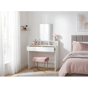 VANITY -II modern fésülködőasztal tükörrel 75 cm – fehér