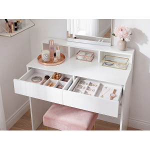 VANITY -II modern fésülködőasztal tükörrel 75 cm – fehér
