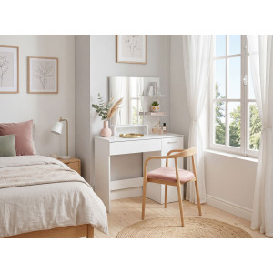 VANITY modern fésülködőasztal tükörrel  - 80 cm – fehér