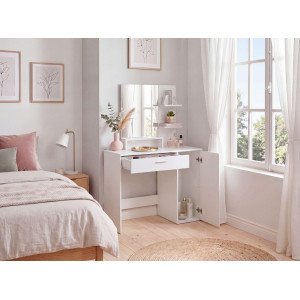 VANITY modern fésülködőasztal tükörrel  - 80 cm – fehér