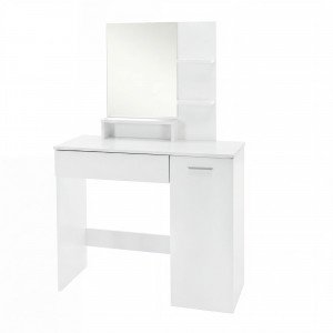 VANITY modern fésülködőasztal tükörrel  - 80 cm – fehér SKYPORT