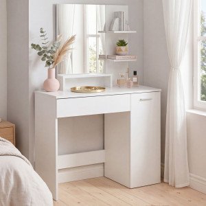 VANITY modern fésülködőasztal tükörrel  - 80 cm – fehér SKYPORT