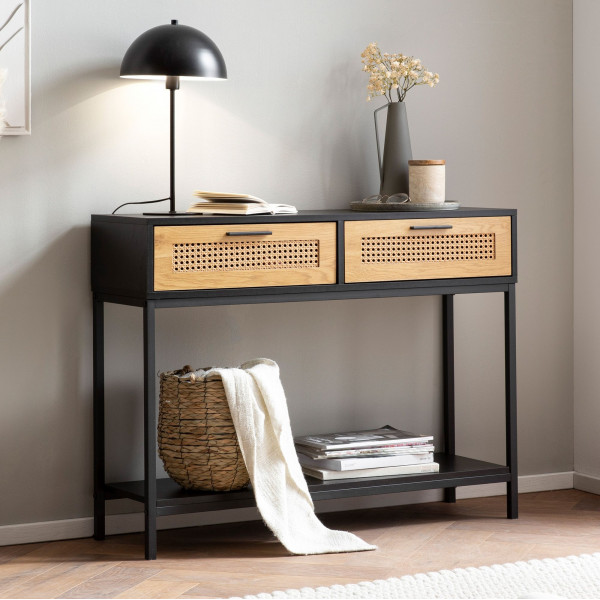 VIENNA modern konzolasztal - 100 cm – fekete