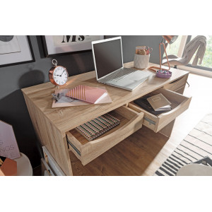 MODENA modern íróasztal 3 fiókkal - 120cm - tölgy