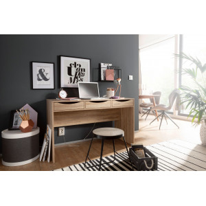 MODENA modern íróasztal 3 fiókkal - 120cm - tölgy