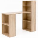 FLEXO modern íróasztal variálható polcrendszerrel - 120cm - tölgy