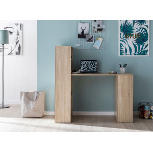FLEXO modern íróasztal variálható polcrendszerrel - 120cm - tölgy